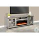 Prismfire Nest Tobacco Leaf and Alpine Gray 79" Media Console with Crystal Fireplace Insert