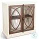 Cozy Luxe White 2 Glass Door Accent Cabinet