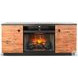 Emberoak Black 78" Media Console with Electric Fireplace