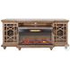 Emberwood Elegance Natural 72" Media Console with Electric Fireplace