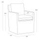 Emrys Effie Linen Wheeled Upholstered Dining Armchair