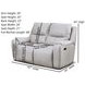 Westchester Platinum 67" Double Power Reclining Loveseat with USB Charging
