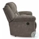Laresview Fossil Double Reclining Console Loveseat