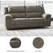 Laresview Fossil 92" Reclining Sofa