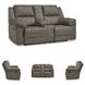Laresview Fossil Double 81" Reclining Console Loveseat