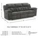 Frohn Graphite Reclining Sofa