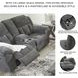 Frohn Graphite Double Reclining Console Loveseat