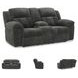 Frohn Graphite Double Reclining Console Loveseat