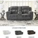 Frohn Graphite Double Reclining Console Loveseat