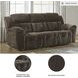 Frohn Chocolate Reclining Sofa