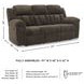 Frohn Chocolate Reclining Sofa