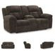 Frohn Chocolate Double Reclining Console Loveseat