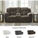 Frohn Chocolate Double Reclining Console Loveseat