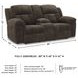 Frohn Chocolate Double Reclining Console Loveseat