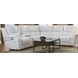 Brookfield White Leather 6 Piece Modular Zero Gravity Triple Power Reclining Sectional with Console and USB Charging