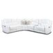 Brookfield White Leather 6 Piece Modular Zero Gravity Triple Power Reclining Sectional with USB Charging