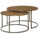 Soho Khaki Travertine Round Cocktail Table