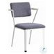Cargo Gray Fabric and White Office Chair