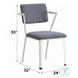 Cargo Gray Fabric and White Office Chair
