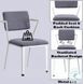 Cargo Gray Fabric and White Office Chair