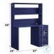 Cargo Blue Home Office Set with Hutch