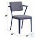 Cargo Gray Fabric and Blue Office Chair