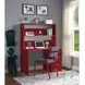 Cargo Red 47" Writing Desk with Hutch