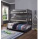 Cargo Gunmetal Double Twin Over Full Bunk Bed
