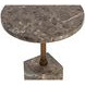 Mizani Dark Emperador Round Concrete Top Outdoor End Table