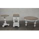 Jameson Pale Taupe and Antique Oak Round End Table