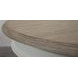 Jameson Pale Taupe and Antique Oak Round Cocktail Table