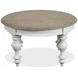 Jameson Pale Taupe and Antique Oak Round Occasional Table Set
