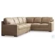 Bandon Toffee Leather 3 Piece LAF Sectional