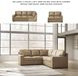 Bandon Toffee Leather 2 Piece RAF Sectional