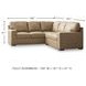 Bandon Toffee Leather 2 Piece RAF Sectional