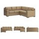 Bandon Toffee Leather 2 Piece LAF Sectional