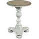 Jameson Pale Taupe and Antique Oak Round End Table