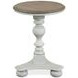 Jameson Pale Taupe and Antique Oak Round End Table