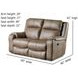 Contour Cocoa 60" Reclining Loveseat