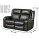 Contour Fossil Leather 60" Reclining Loveseat