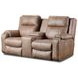 Contour Cocoa 74" Power Reclining Loveseat with Console and USB Charging