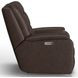 Arlo Brown Leather Rocker Power Recliner with Power Lumbar and USB Charging