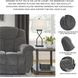 Foreside Charcoal Performance Fabric Rocker Recliner