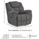 Foreside Charcoal Performance Fabric Rocker Recliner