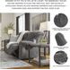 Foreside Charcoal Performance Fabric 97" Reclining Sofa