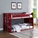 Cargo Red Twin Over Twin Bunk Bed