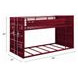 Cargo Red Twin Over Twin Bunk Bed
