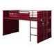 Cargo Red Twin Loft Bed with Slide