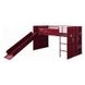 Cargo Red Twin Loft Bed with Slide