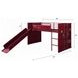 Cargo Red Twin Loft Bed with Slide
